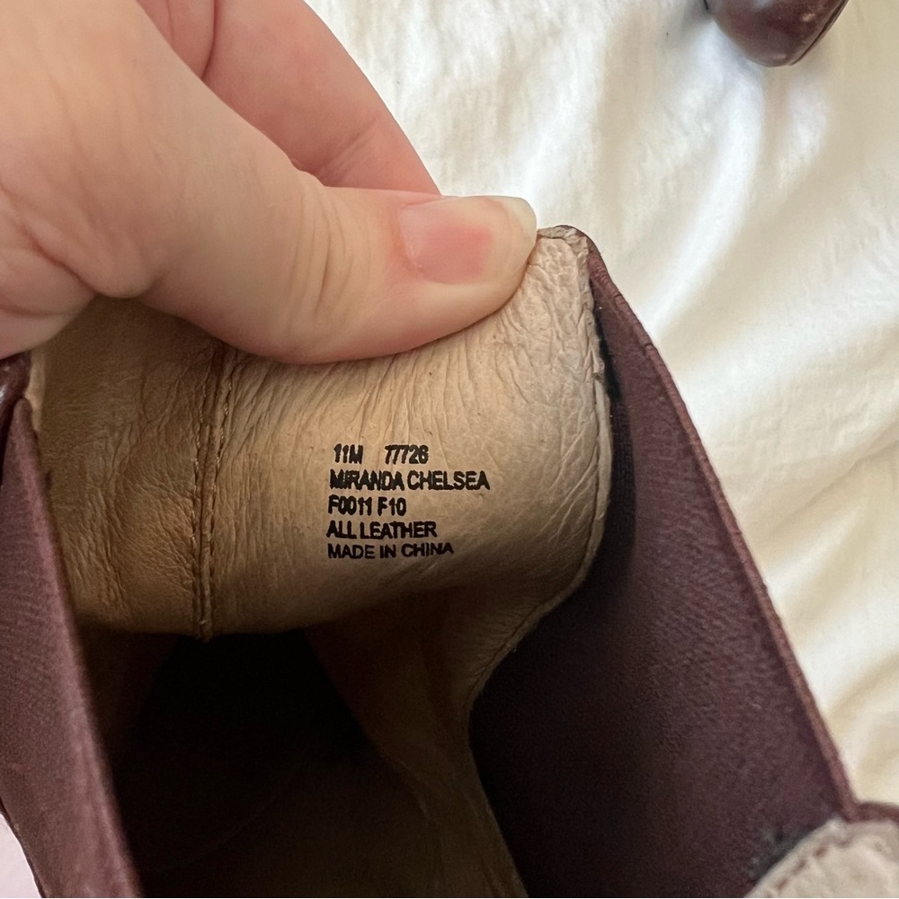 Frye Miranda Chelsea Boot Brown Leather Size 11 - Picture 13 of 14